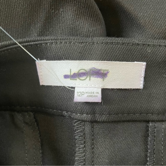 NWOT Loft Women’s Petite Black Sailor Pants with Pockets (12P) - Picture 5 of 8